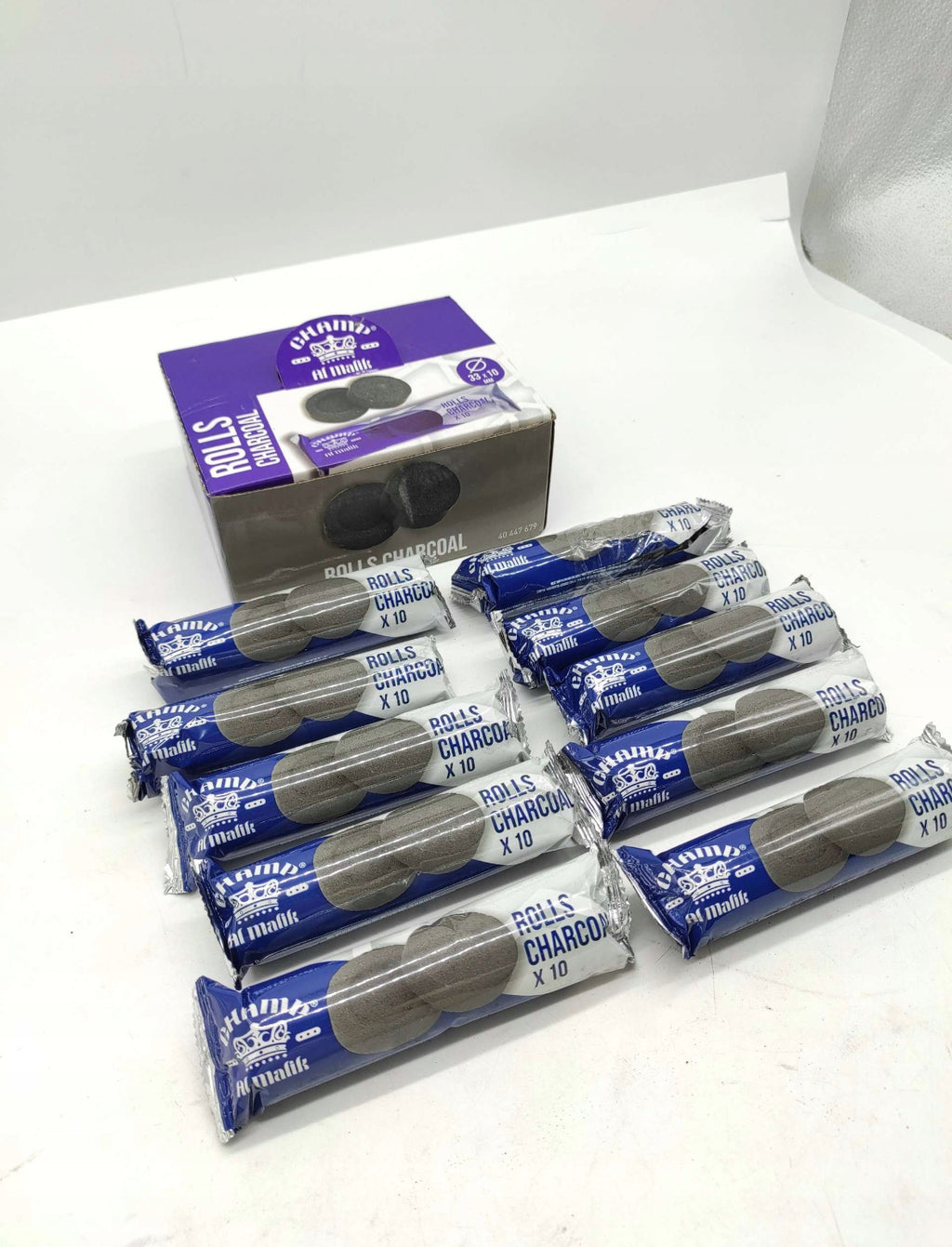 Hookah Charcoal 33mm – 100 Coals (10 Rolls) | Fast Ignition Shisha Coal
