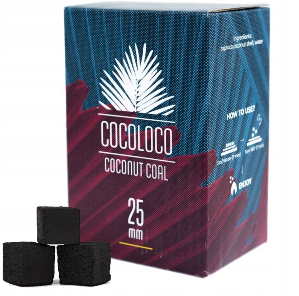 Coconut Charcoal 1kg (72 pcs) – Węgiel Kokosowy do Shishy 25mm | Fast Shipping Poland