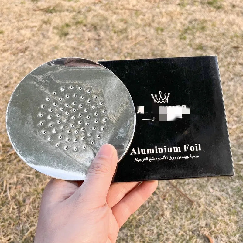 Pre-Cut Hookah Aluminum Foil – 50pcs Easy Use Shisha Sheets