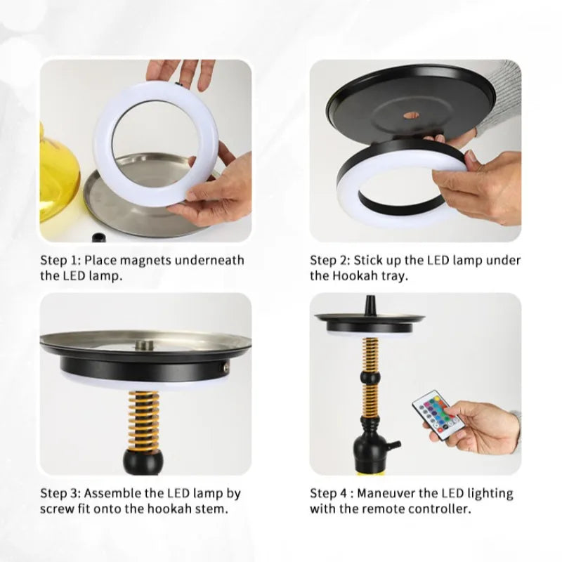 LED Hookah Ring Light – Remote Control Shisha Base Light