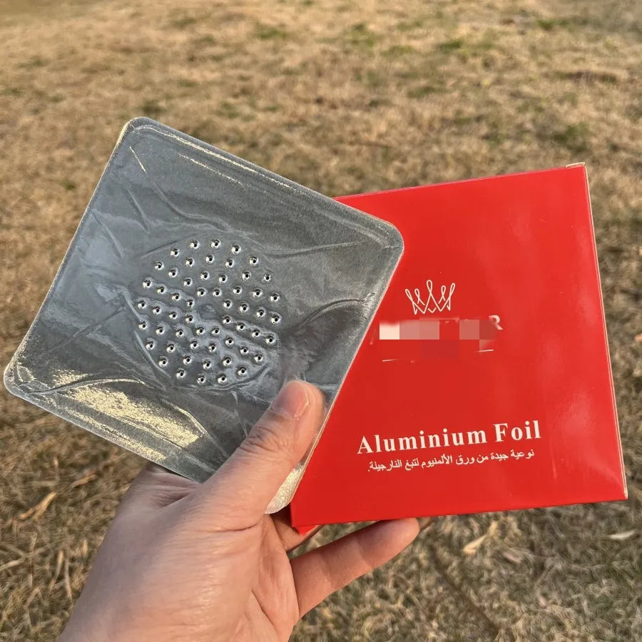 Pre-Cut Hookah Aluminum Foil – 50pcs Easy Use Shisha Sheets