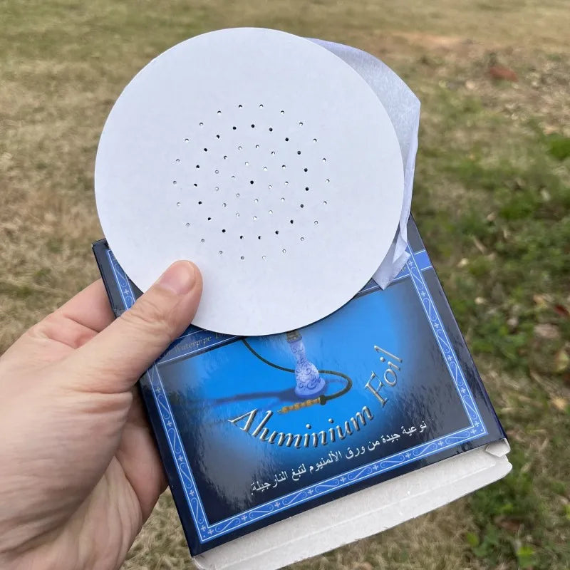 Pre-Cut Hookah Aluminum Foil – 50pcs Easy Use Shisha Sheets