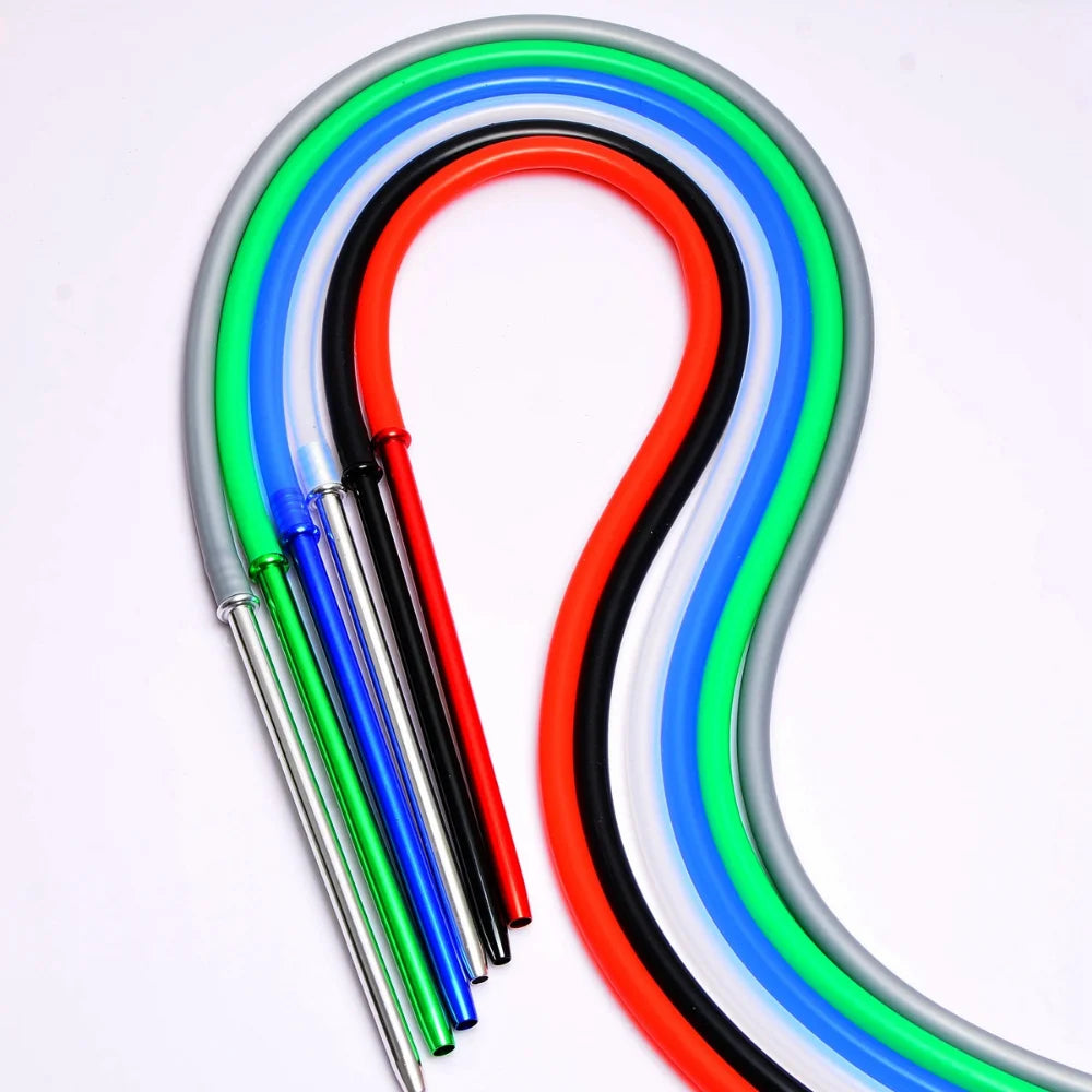 Premium Silicone Hookah Hose with Aluminum Handle 1.7M